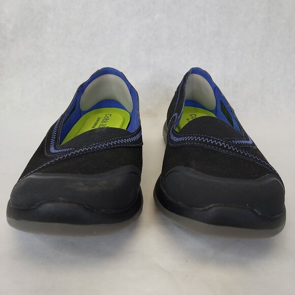 Cobb Hill FitSpa Flat Women's 7.5 Wide Pull On Shoe Black Blue Comfort Arch Supt - Picture 3 of 13